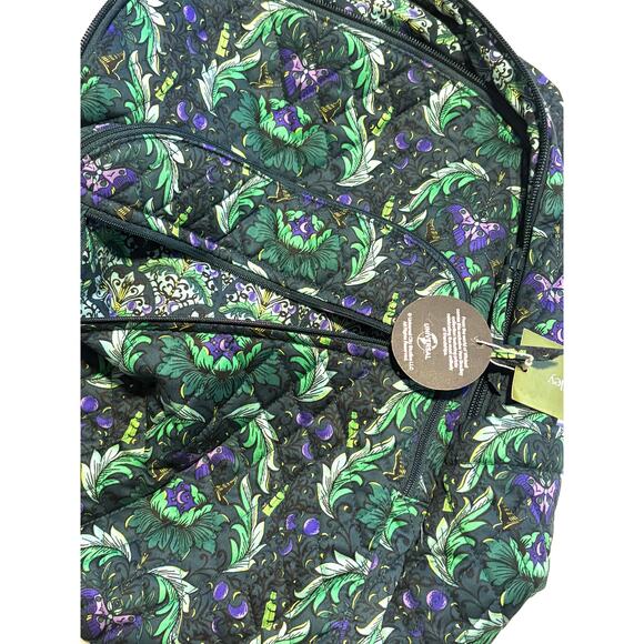 Vera Bradley Wicked Bancroft Backpack Green Lrg Wickedly Beautiful 15.5x12X8” main image 7